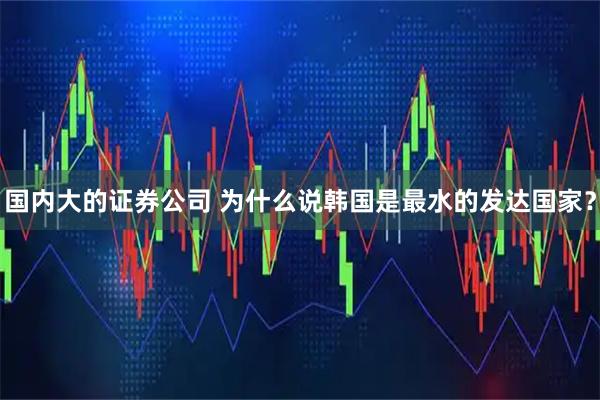 国内大的证券公司 为什么说韩国是最水的发达国家？